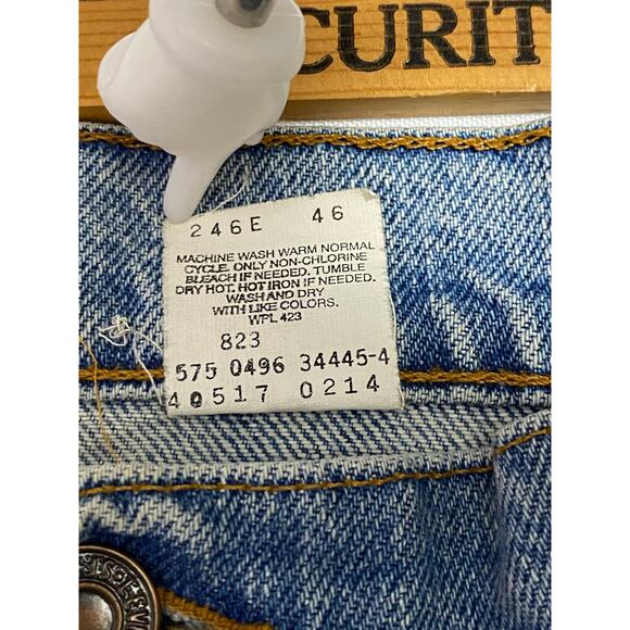 Levis 517 Jeans 42x32 straight leg Light Wash Blue USA Made orange Tab VTG - Picture 5 of 13